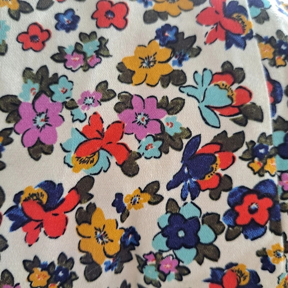 Maggy London Cream Multicolor V Neck Sleeveless Floral Midi Shift Dress Size 4. - Picture 5 of 8